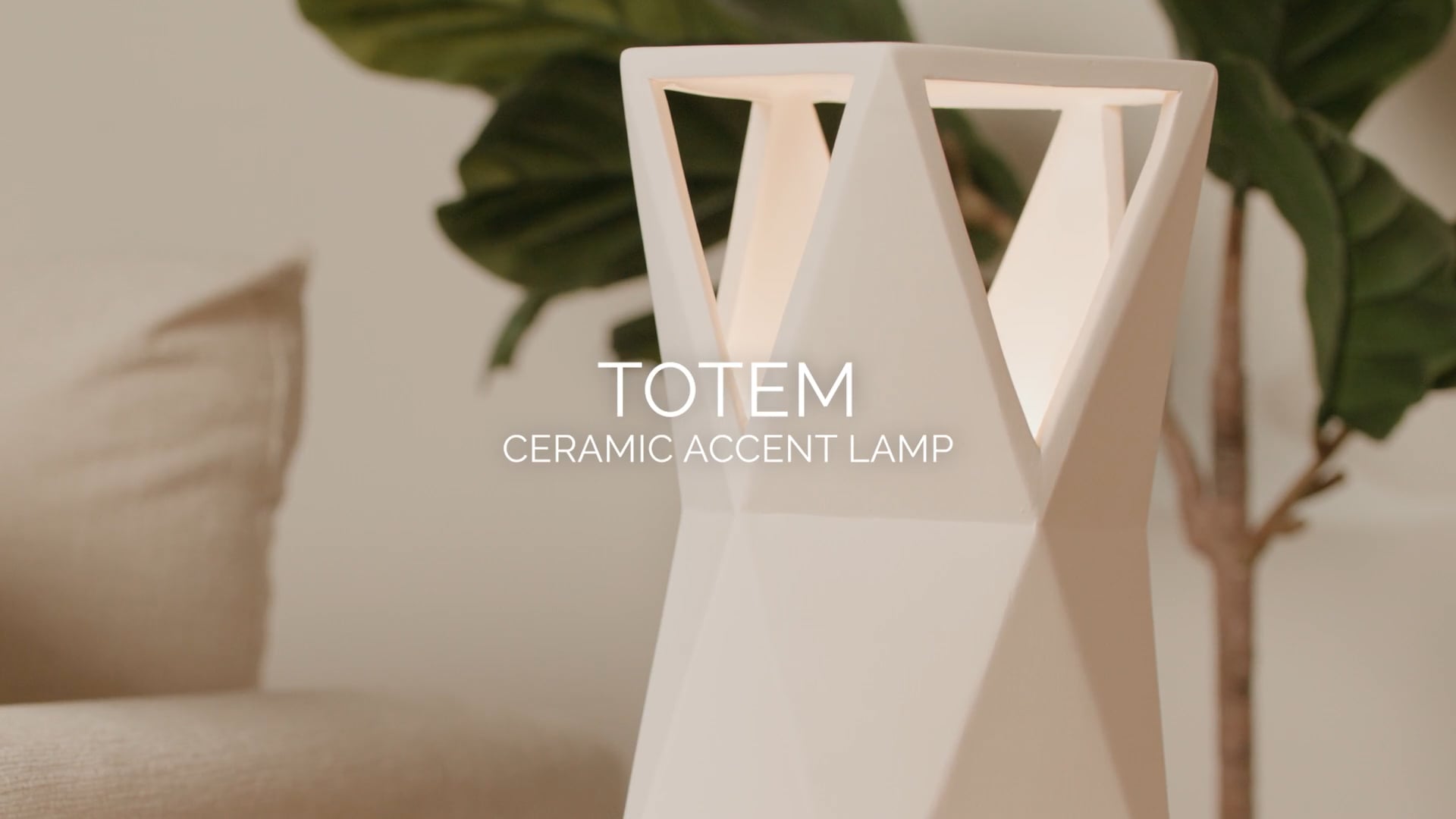 Totem, Ceramic Portable, Pewter Green, LED