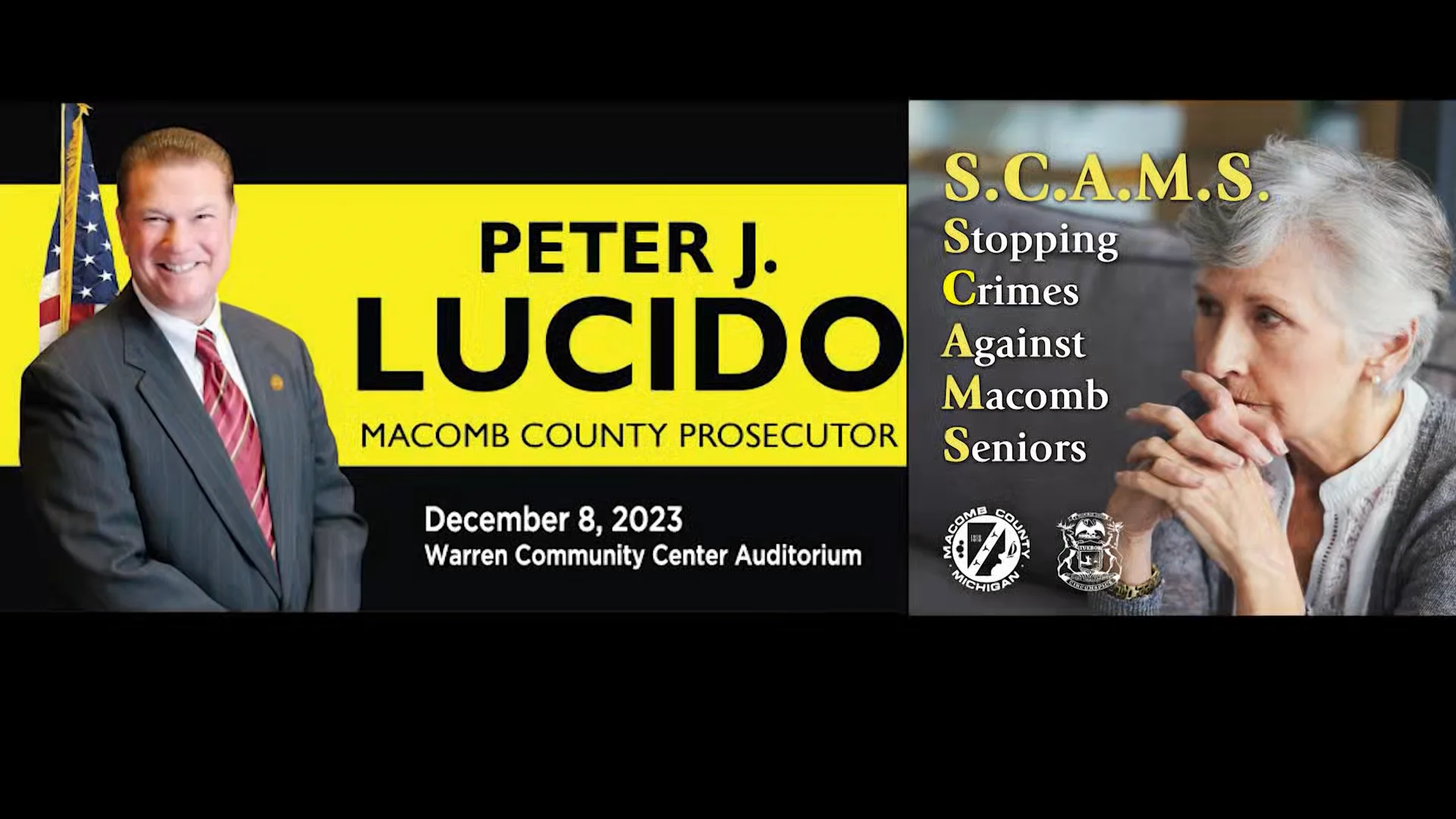 Senior Scams Seminar with Macomb County Prosecutor Peter Lucido ...