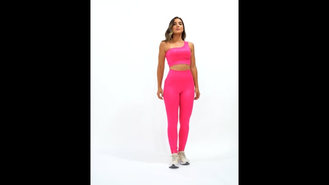 Legging Fitness Cintura Alta Rosa Ocean