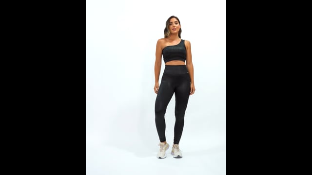 Legging Fitness Cintura Alta Preta Ocean