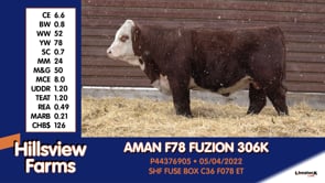 Lot #306K - AMAN F78 FUZION 306K
