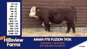 Lot #195K - AMAN F78 FUZION 195K