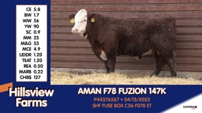 Lot #147K - AMAN F78 FUZION 147K