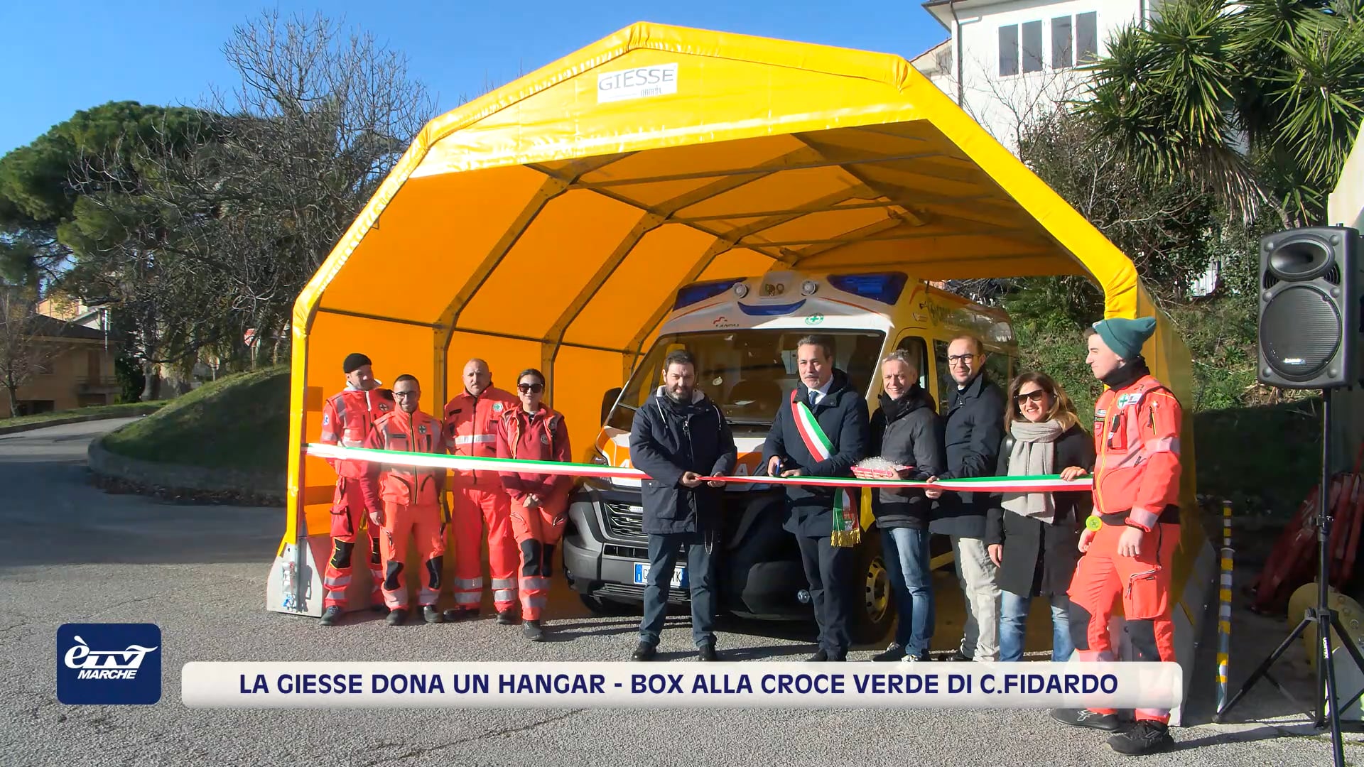 La Giesse dona un hangar box alla Croce Verde di Castelfidardo - VIDEO