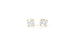 25 ct. t.w. Lab-Grown Diamond Stud Earrings in 18kt Gold Over Sterling