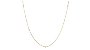 .20 ct. t.w. Lab-Grown Diamond Station Necklace in 18kt Gold Over Sterling. 18"