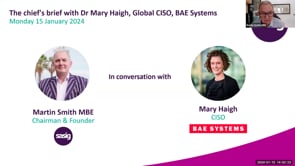 Monday 15 January 2024 - The Chief’s Brief with Dr Mary Haigh, Global CISO, BAE Systems