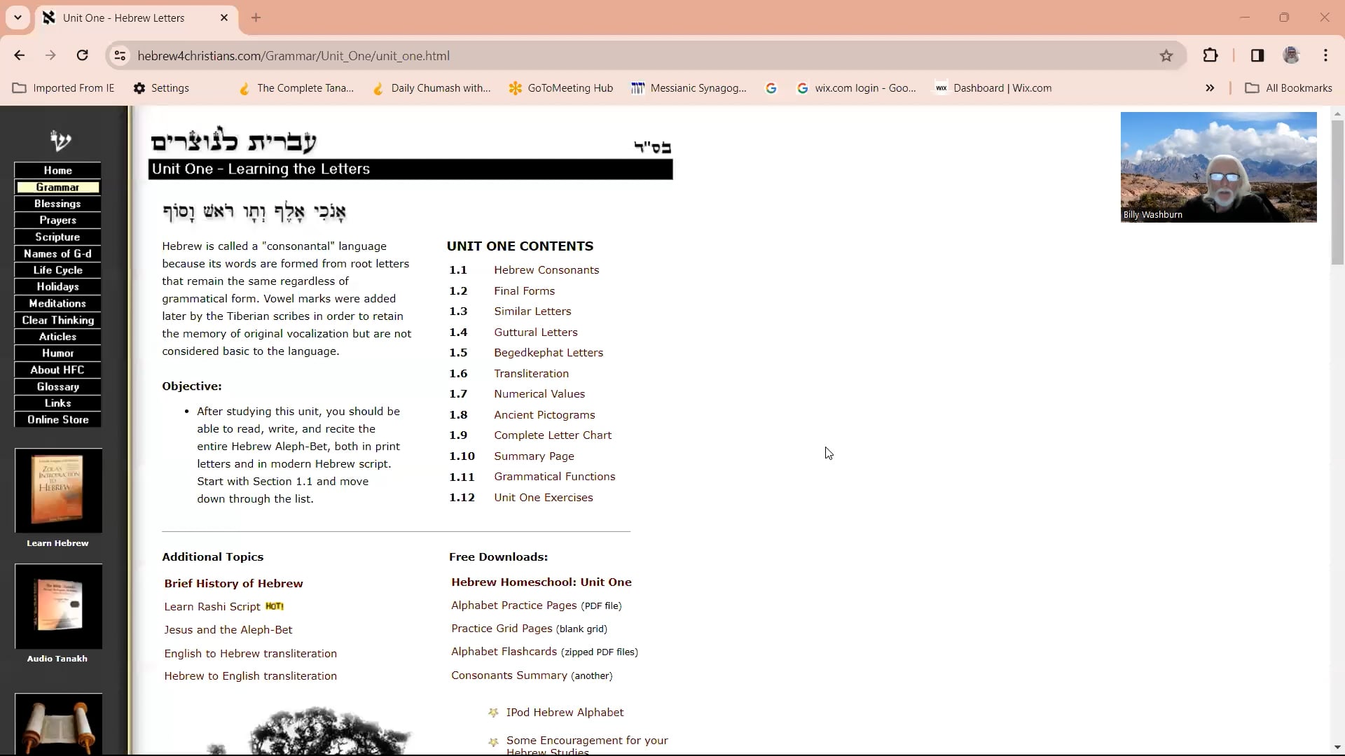 Say It In Hebrew class - Unit 1