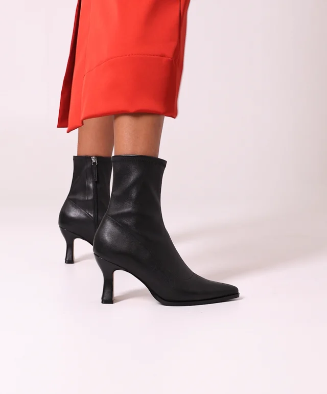 Leather ankle boots