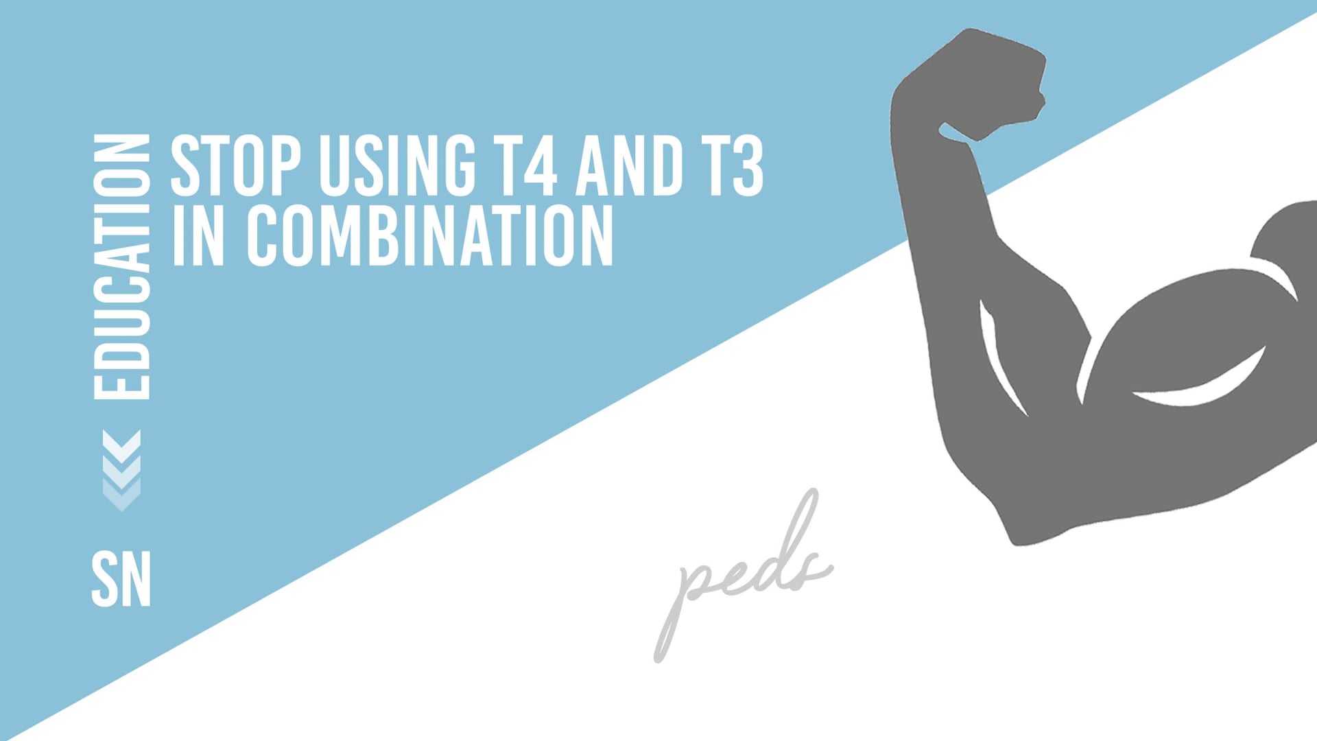 Stop using T4 and T3 in combination - It makes no sense
