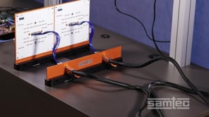Hochdichtes Frontpanel-Kabelsystem mit 112 Gbit/s PAM4 von Samtec