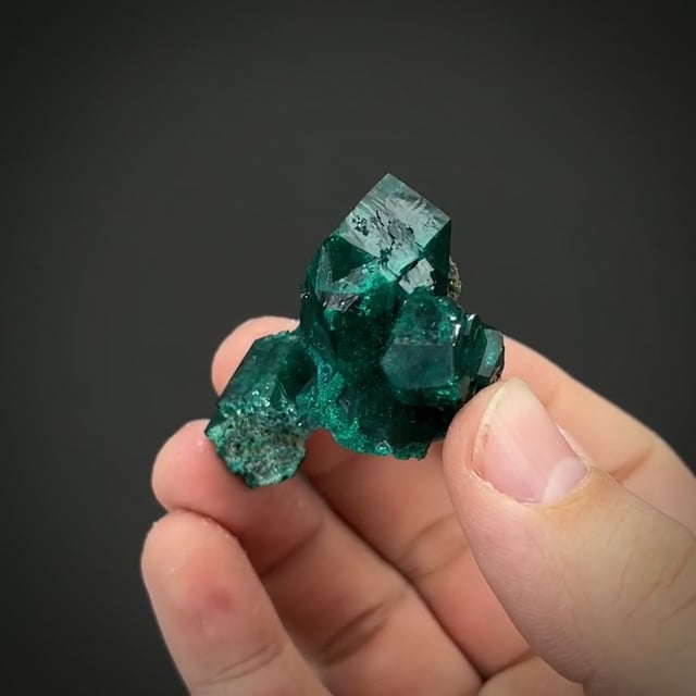 Dioptase Verte Bleue De Namibie - Pierre Naturelle 3x3 Mm - 0.21 Carats
