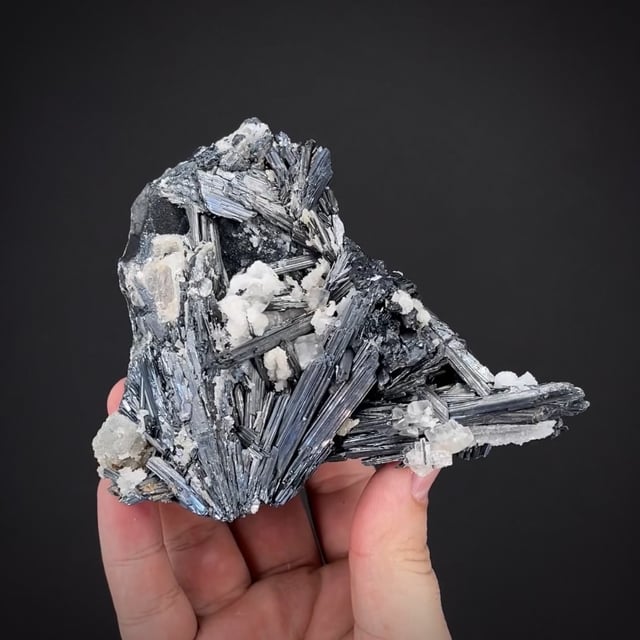 Stibnite with Baryte and Quartz (USA!)