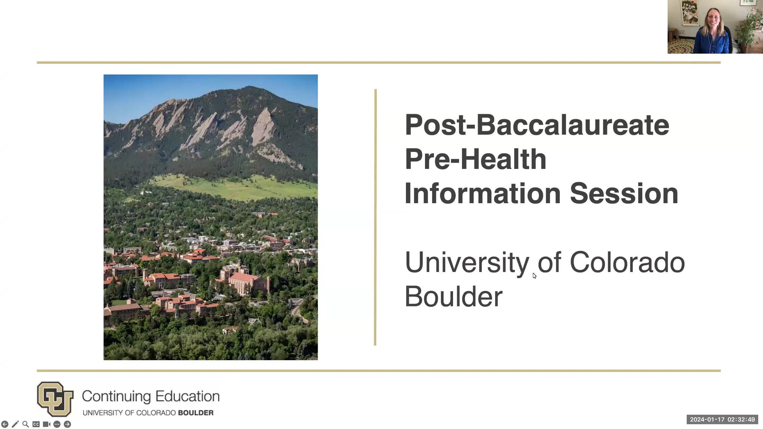 Cu boulder post bacc info session 2024 