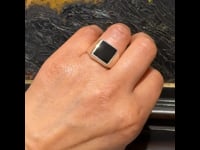 Onyx Silver Signet Ring 15260-2032