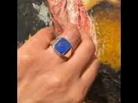 Lapis-Lazulis Silver Signet Ring 15259-2031