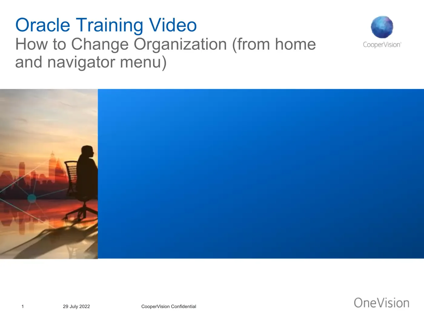 Sc1 how to change organization from home and navigator menu demo