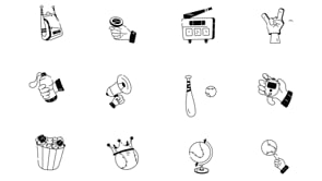 Animated Baseball Doodle Icons, a Solid Icon by Prosymbols (Thumbnail 8 of 8)