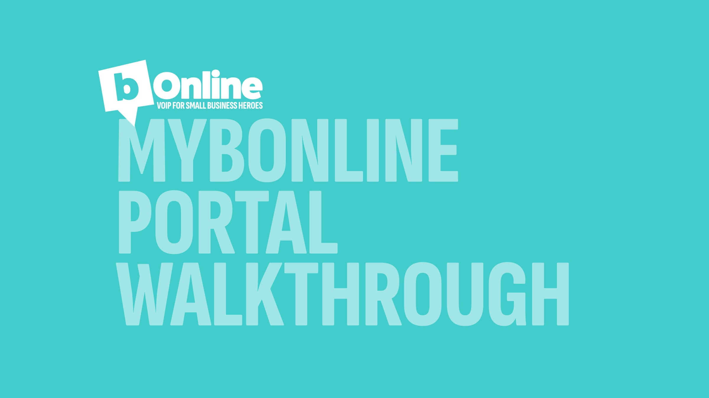 Mybonline customer portal overview