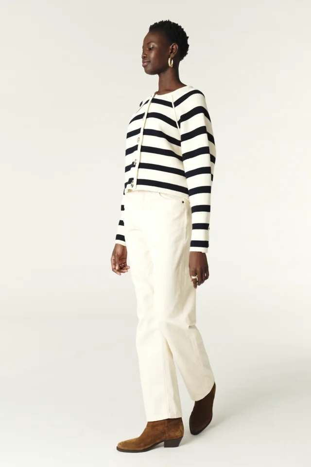 Striped Cardigan Massimo Ecru // ba&sh UK