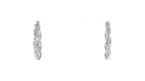 25 ct. t.w. Diamond Twisted Hoop Earrings in Sterling Silver