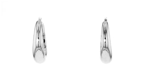 Sterling Silver Graduated Hoop Earrings