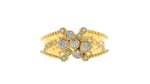 10 ct. t.w. Diamond Bubble Ring in 18kt Gold Over Sterling