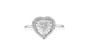 20 ct. t.w. Diamond Heart Ring in Sterling Silver