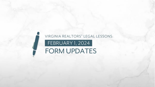 Feb 1, 2024 Form Updates – Legal Video