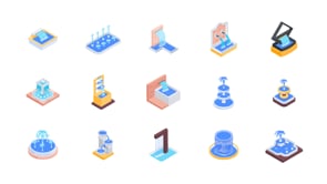 Animated Isometric Fountain Icons, a Duotone Icon by Vectors Market (Thumbnail 9 of 9)