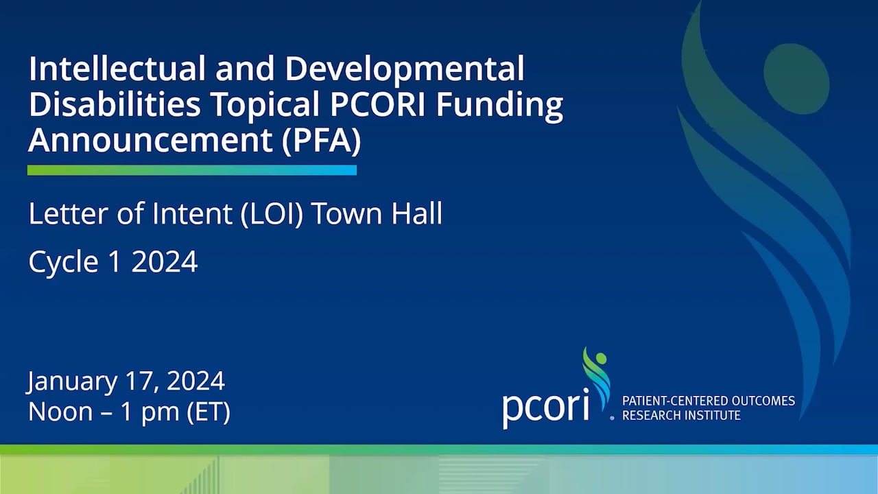 Intellectual And Developmental Disabilities Topical PCORI Funding ...