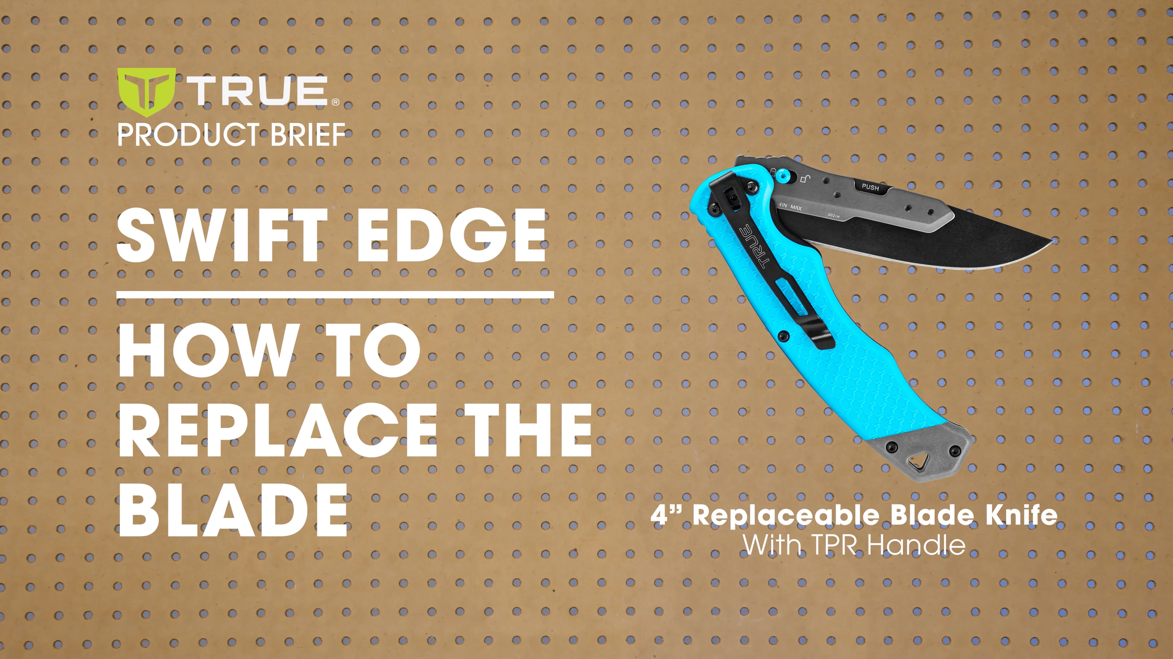 How to replace a TRUE SWIFT EDGE blade 4" Replaceable Blade Knife