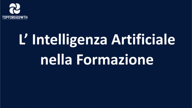 Stefano Cera presenta L'Intelligenza Artificiale nella Formazione