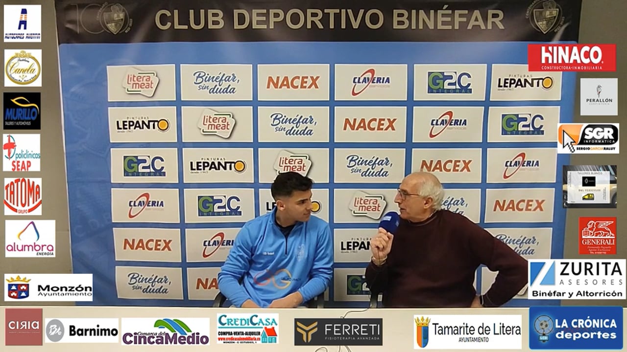LA PREVIA / CD Binefar - At.Monzón Alumbra / J 17 / Raúl Samitier (Jugador Binefar) 3ª División