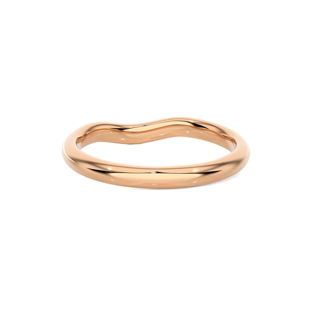 Curved eternity ring in red gold