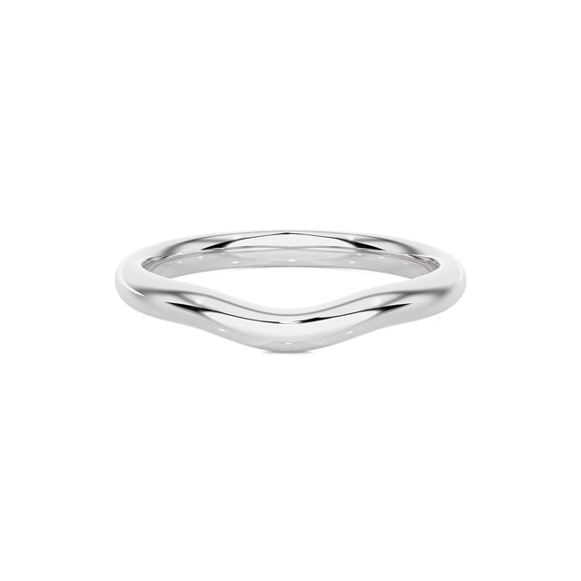 Curved eternity ring in white gold