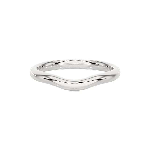 Curved eternity ring in white gold