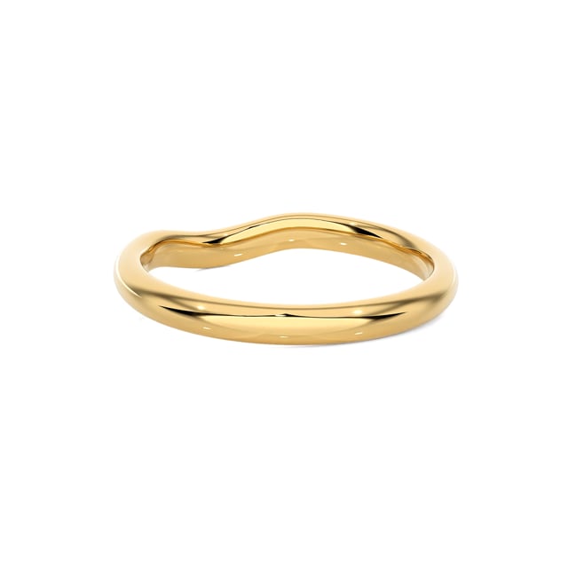 Geschwungener Memoire Ring aus Gelbgold