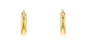 Italian 4.75mm 14kt Yellow Gold Hoop Earrings