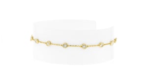 1.00 ct. t.w. Bezel-Set Diamond Station Bracelet in 14kt Yellow Gold