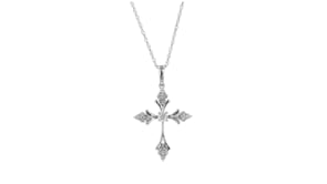 15 ct. t.w. Diamond Cross Pendant Necklace in 14kt White Gold