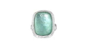 Roman Glass Ring in Sterling Silver