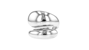Sterling Silver Puffed Bypass Ring