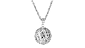 Sterling Silver Replica Roman Coin Pendant Necklace