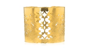Italian 18kt Gold Over Sterling Floral Cuff Bracelet