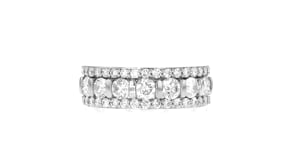 1.50 ct. t.w. Diamond Three-Row Ring in 14kt White Gold