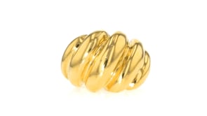 Italian 18kt Gold Over Sterling Croissant Ring