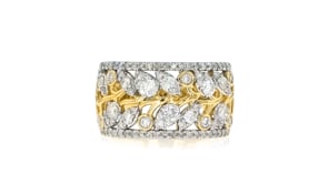 1.00 ct. t.w. Diamond Leaf Vine Ring in 14kt Yellow Gold