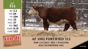 Lot #312 - AF 1002 FORTIFIED 312