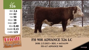 Lot #326 - FH 908 ADVANCE 326 LC